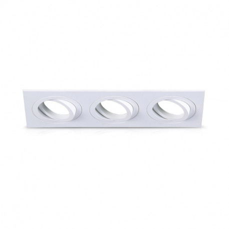 Support de spot rond orientable triple, blanc 258x93 mm  SUPPORT PLAFOND