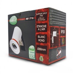 Support plafond orientable, rond blanc Ø88 x 120 mm SUPPORT SPOT