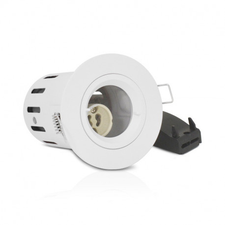 Support de spot rond avec douille automatique, blanc Ø90 mm  SUPPORT SPOT
