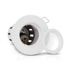 Support de spot rond avec douille automatique, blanc Ø90 mm  SUPPORT SPOT