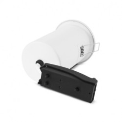 Support de spot rond avec douille automatique, blanc Ø85 mm  SUPPORT PLAFOND