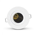 Support de spot rond avec douille automatique, blanc Ø90 mm H 110 mm SUPPORT PLAFOND