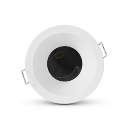 Support de spot rond avec douille automatique, blanc Ø90 mm H 125 mm SUPPORT PLAFOND