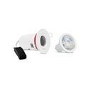 Support de spot rond avec douille automatique, blanc Ø90 mm avec ampoule GU10 Blanc neutre SUPPORT PLAFOND