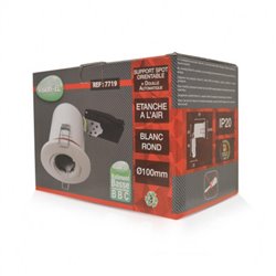 Support plafond orientable, rond blanc Ø101 mm SUPPORT SPOT