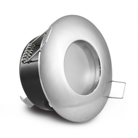 Support plafond orientable, rond étain brossé Ø82 mm SUPPORT SPOT