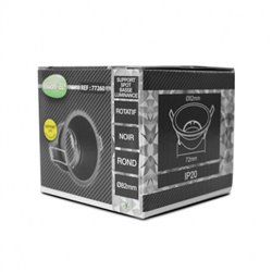 Support de spot rond, noir Ø82 mm  SUPPORT SPOT
