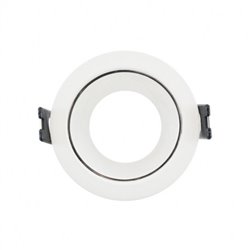 Support spot basse luminance, rond blanc avec réflecteur argenté Ø80 x 35 mm SUPPORT SPOT