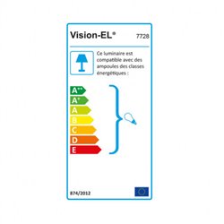 Support spot basse luminance, rond blanc avec réflecteur argenté Ø80 x 35 mm SUPPORT SPOT