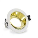 Support spot basse luminance, rond blanc avec réflecteur doré Ø80 x 35 mm SUPPORT SPOT