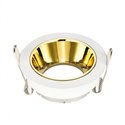 Support spot basse luminance, rond blanc avec réflecteur doré Ø80 x 35 mm SUPPORT SPOT