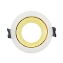Support spot basse luminance, rond blanc avec réflecteur doré Ø80 x 35 mm SUPPORT SPOT