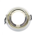 Support spot basse luminance, rond blanc avec réflecteur doré Ø80 x 35 mm SUPPORT SPOT