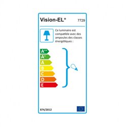Support spot basse luminance, rond blanc avec réflecteur doré Ø80 x 35 mm SUPPORT SPOT