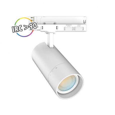 Spot LED sur rail, blanc 10-15-20W 900 à 1890 Lm Blanc chaud à Blanc jour  FOCUS SLIM II