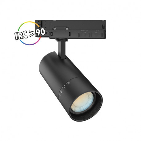 Spot LED sur rail, noir 10-15-20W 900 à 1890 Lm Blanc chaud à Blanc jour  FOCUS SLIM II