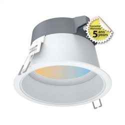 Downlight LED, 20W 1700-1800-1690 Lm Blanc chaud à Blanc jour  MIRA