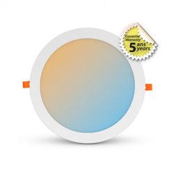 Plafonnier LED, 24W 2100/2280/2200 Lm Blanc chaud à Blanc jour  SLIMY CCT