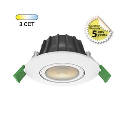 Spot LED, 6W 500/570/550 Lm Blanc chaud à Blanc jour  CHROMA ORIENTABLE