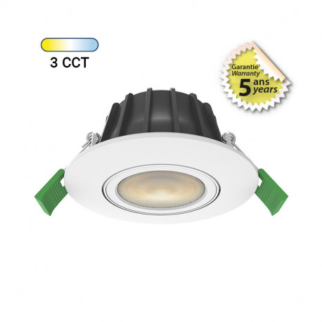 Spot LED, 8W 670/780/750 Lm Blanc chaud à Blanc jour  CHROMA ORIENTABLE