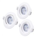 Lot de 3 spots LED orientables, 5W 380 Lm Blanc chaud  CARAT