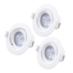 Lot de 3 spots LED orientables, 5W 350 Lm Blanc neutre  CARAT