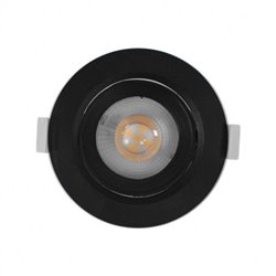 Spot LED orientable, noir 10W 800 Lm Blanc chaud  CARAT