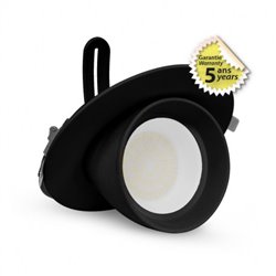 Spot LED escargot rond orientable, 38W 3400/3800/3400 Lm Blanc chaud à Blanc jour  BOUTICA CCT