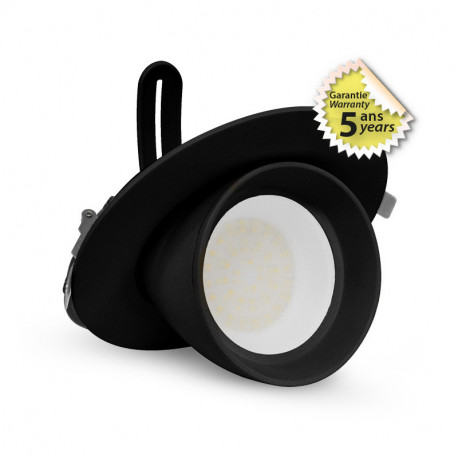 Spot LED escargot rond orientable, 38W 3400/3800/3400 Lm Blanc chaud à Blanc jour  BOUTICA CCT