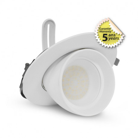 Spot LED escargot rond orientable, 38W 3725/4115/3720 Lm Blanc chaud à Blanc jour  BOUTICA CCT