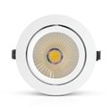 Spot LED escargot rond orientable, 40W 3200 Lm Blanc neutre  BOUTICA