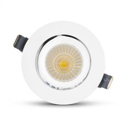 Spot LED escargot rond orientable, 30W 2400 Lm Blanc chaud  BOUTICA