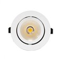 Spot LED escargot rond orientable, 20W 1600 Lm Blanc chaud  BOUTICA