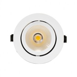 Spot LED escargot rond orientable, 10W 880 Lm Blanc chaud  BOUTICA