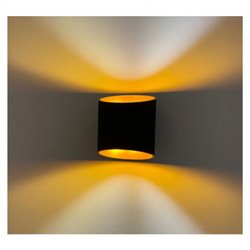 Applique murale LED noir/doré, 1x5W LED  HOYA OBLIQUE