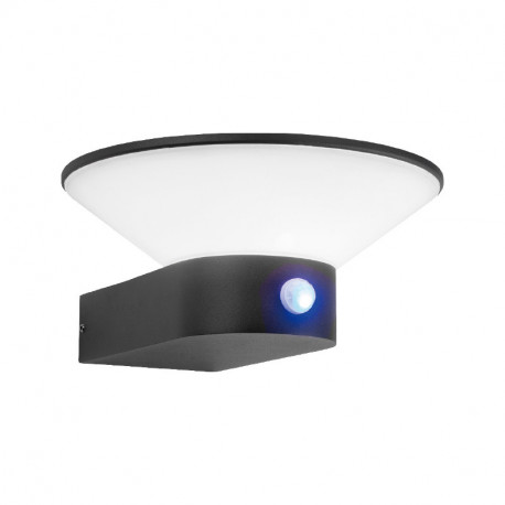 Applique murale LED, 13W 500 Lm Blanc chaud détecteur IR + Crépusculaire COUPOLE