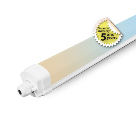 Lot de 6 luminaires étanches LED, 50W 6050/6200/6100 Lm Blanc chaud à Blanc jour  DANUBE
