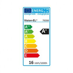 Tube LED, 16W 1400Lm Blanc chaud  S14