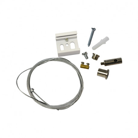 Kit de suspensiion pour rail blanc 2 m