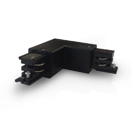 Connecteur triphasé coude L 66x66 mm noir circuit intérieur droit