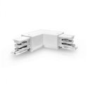 Connecteur triphasé coude L circuit extérieur blanc 