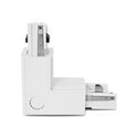 Connecteur triphasé coude L 66x66 mm blanc circuit intérieur droit
