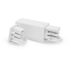 Connecteur triphasé alimentation et fin droit blanc 66x32 mm