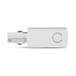 Connecteur triphasé alimentation et fin droit blanc 66x32 mm