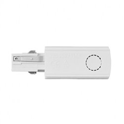 Connecteur triphasé 66x32 mm blanc alimentation et fin gauche