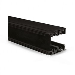 Lot de 2 rails triphasé pour spots LED noir 1 m 