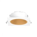 Collerette basse luminance carré/rond, blanc/doré pour spot Eclat II ÉCLAT CCT II
