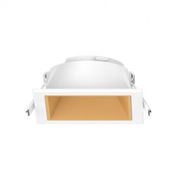 Collerette basse luminance carré/carré, blanc/doré pour spot Eclat II ÉCLAT CCT II