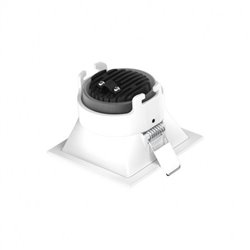 Collerette basse luminance carré/carré, blanc/doré pour spot Eclat II ÉCLAT CCT II