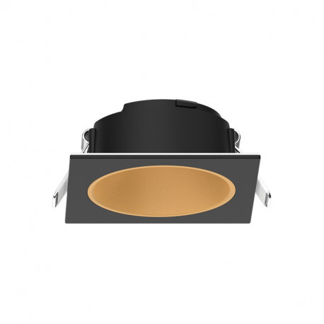 Collerette basse luminance carré/rond, noir/doré pour spot Eclat II ÉCLAT CCT II